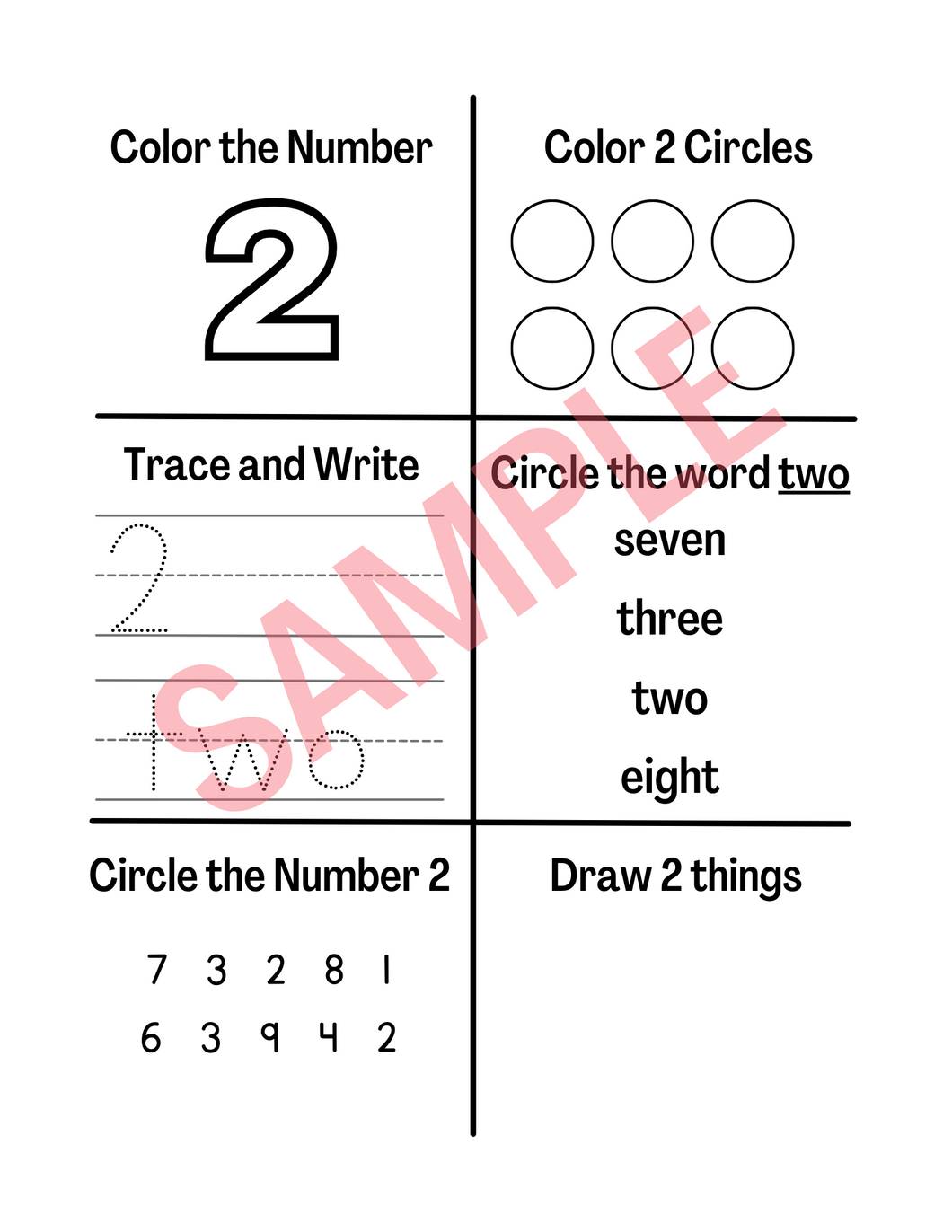 Numbers 1-10 Coloring & Activity Pages
